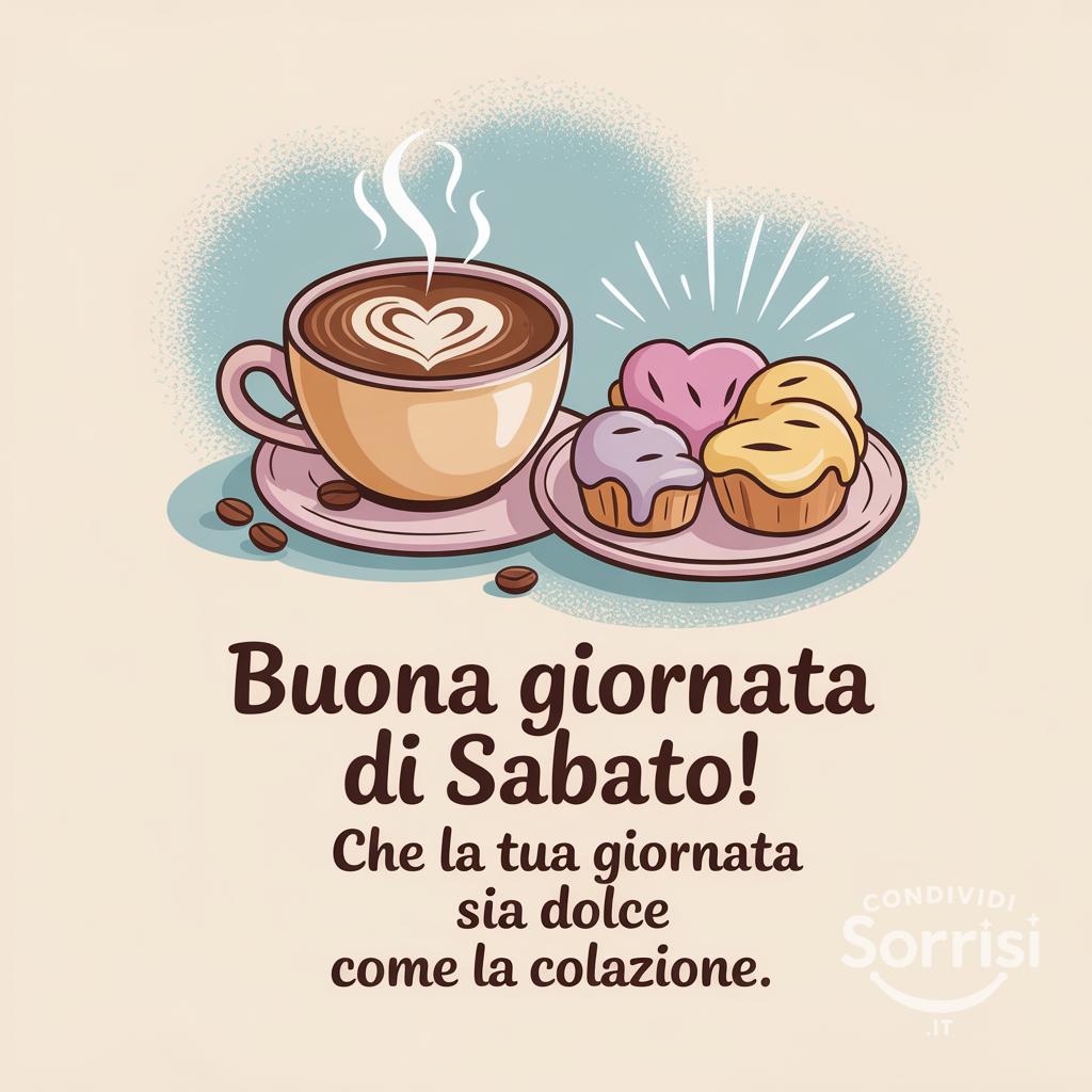 Buona giornata di sabato! Che la tua giornata sia dolce come la colazione.