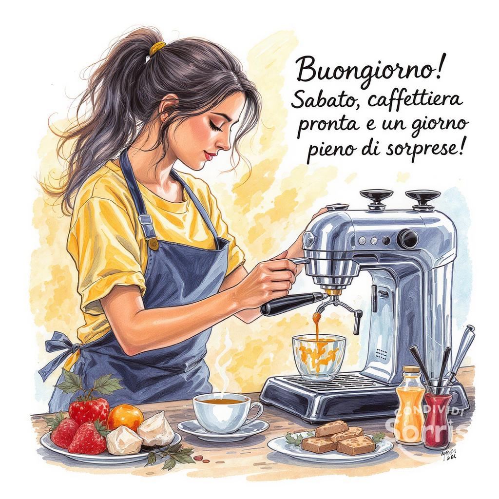 Buongiorno! Sabato, caffettiera pronta e un giorno pieno di sorprese!