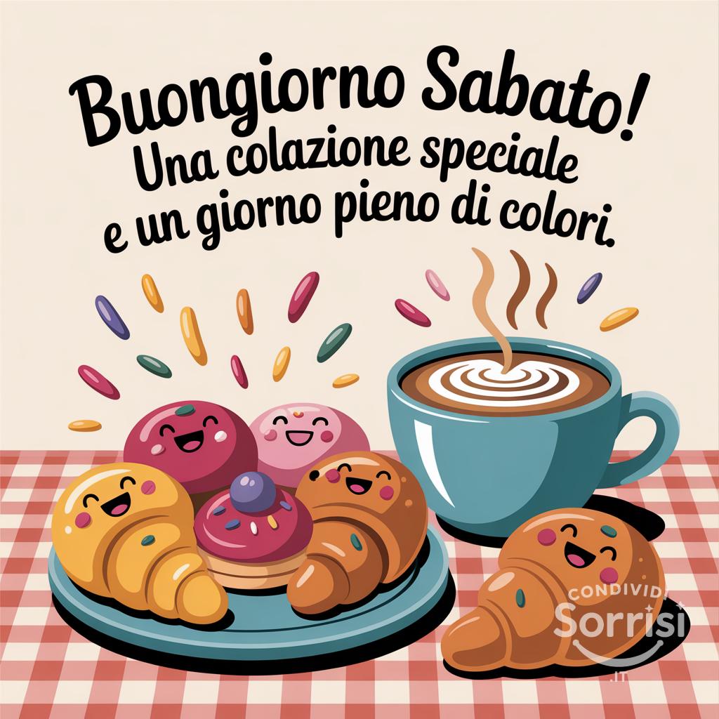 Buongiorno sabato! Una colazione speciale e un giorno pieno di colori.
