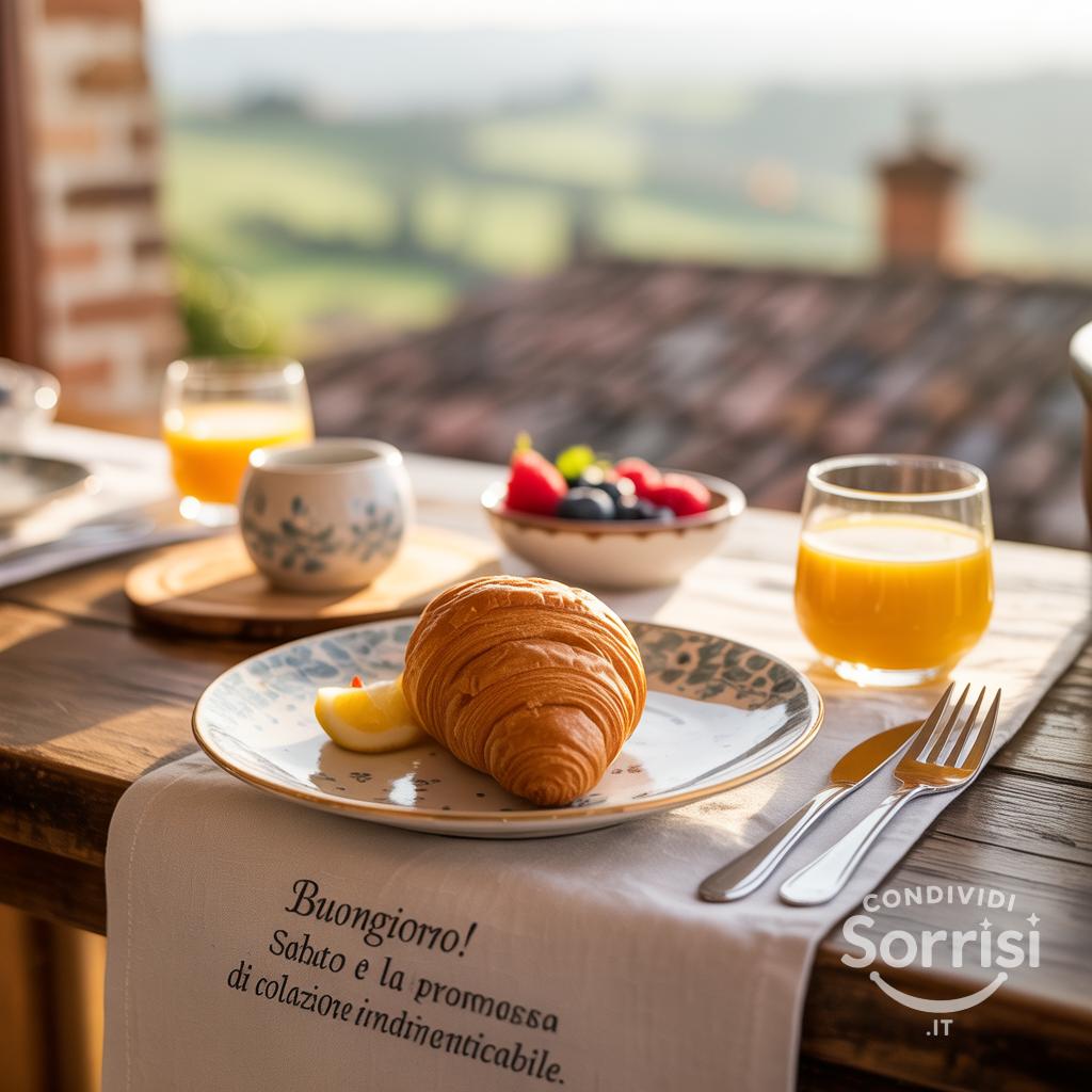 Buongiorno! Sabato e la promessa di una colazione indimenticabile.