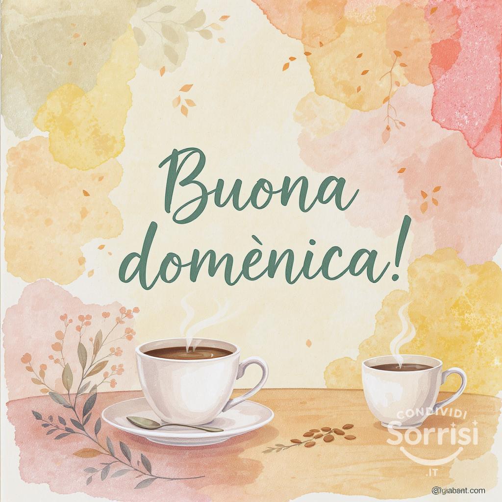 Buona domenica! Inizia la giornata con una buona tazza di caffè e serenità