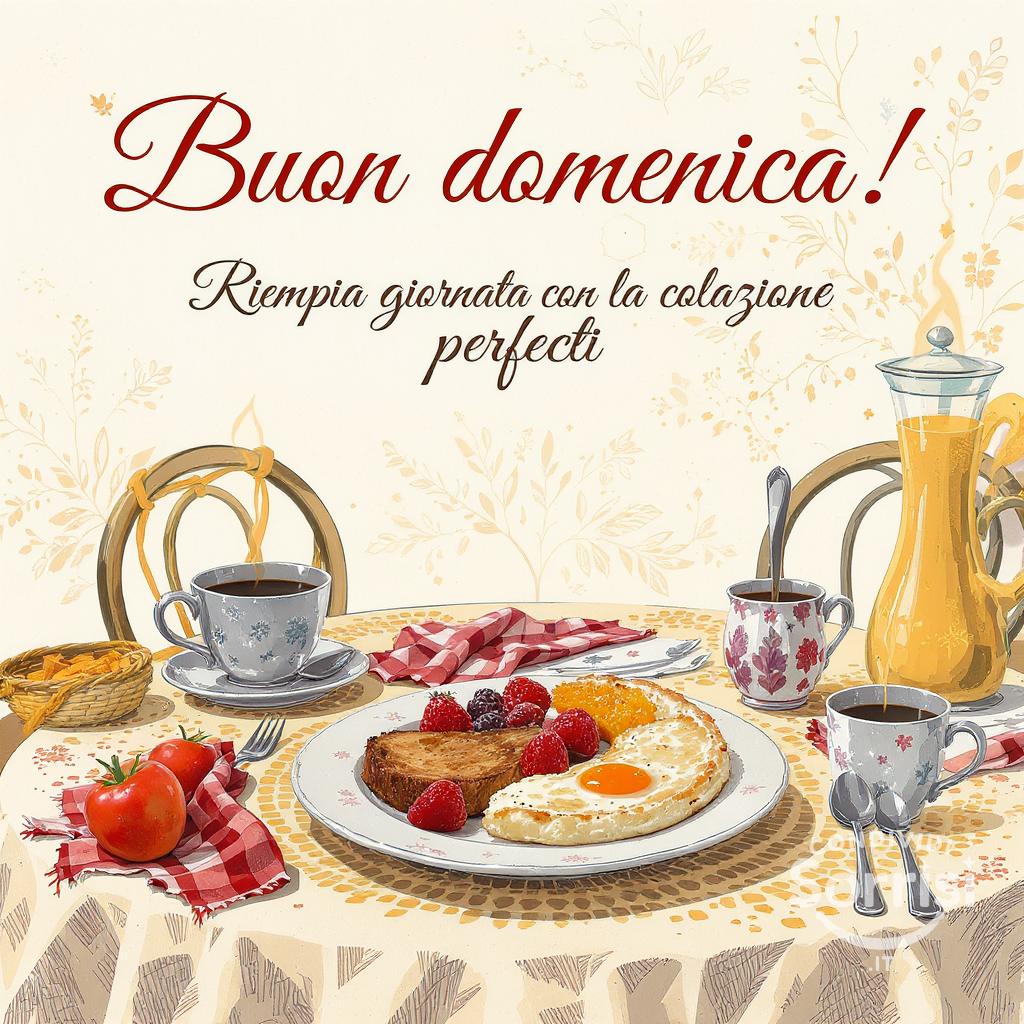 Buona domenica! Riempi la giornata con la colazione perfetta