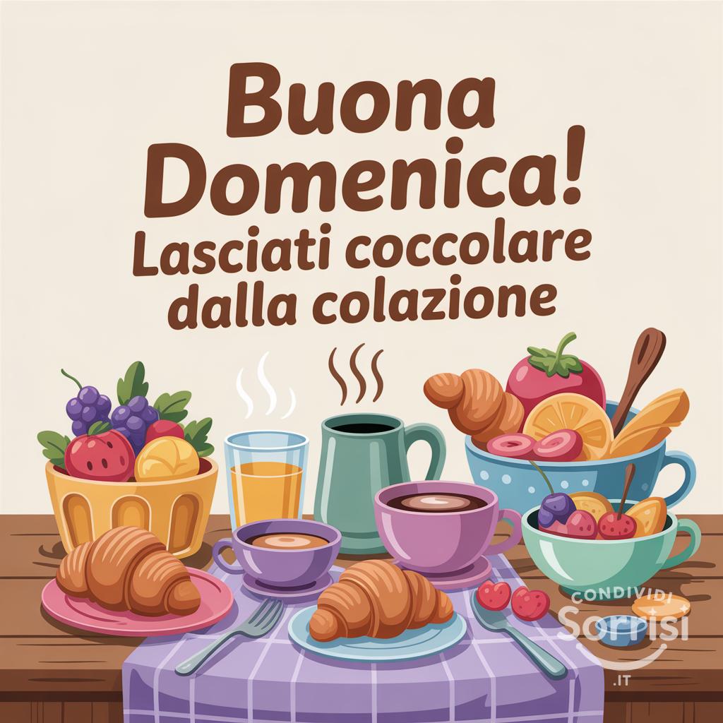 Buona domenica! Lasciati coccolare dalla colazione
