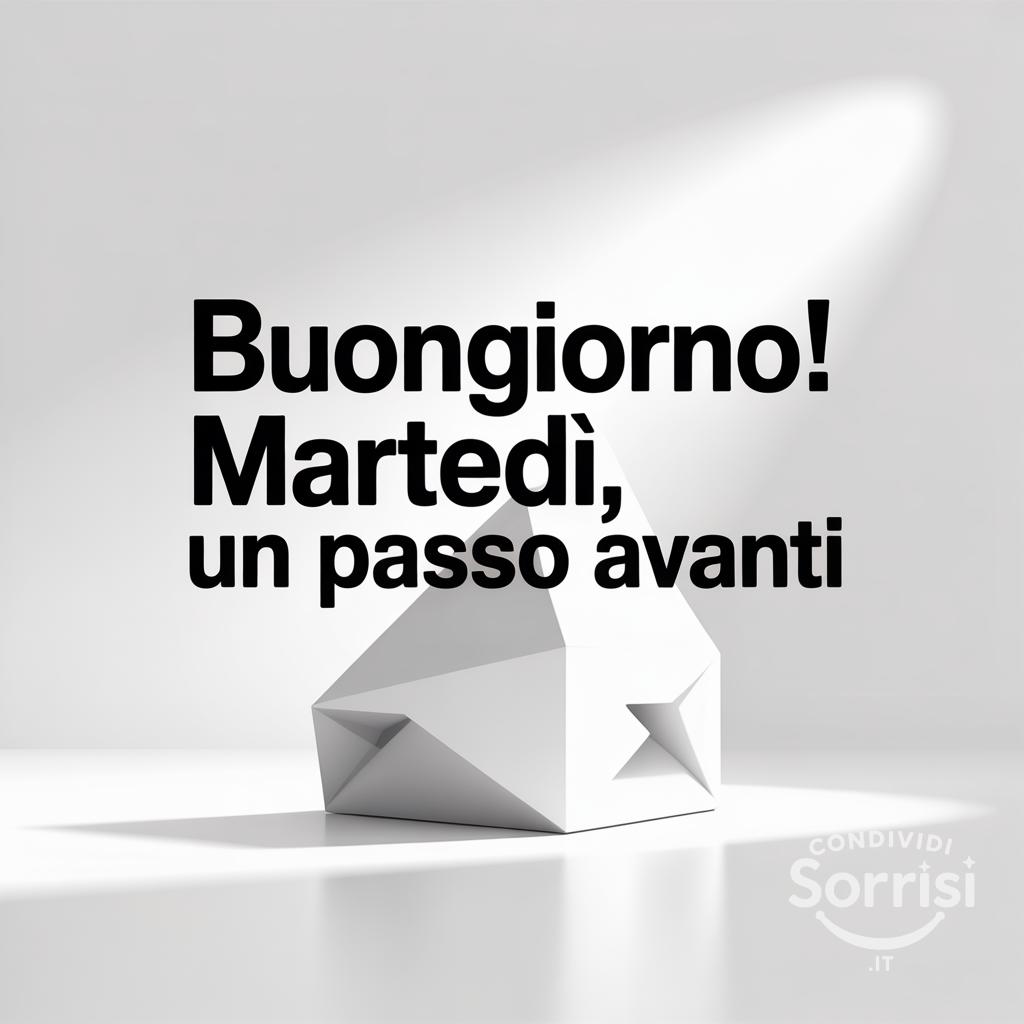 Buongiorno! Martedì, un passo avanti