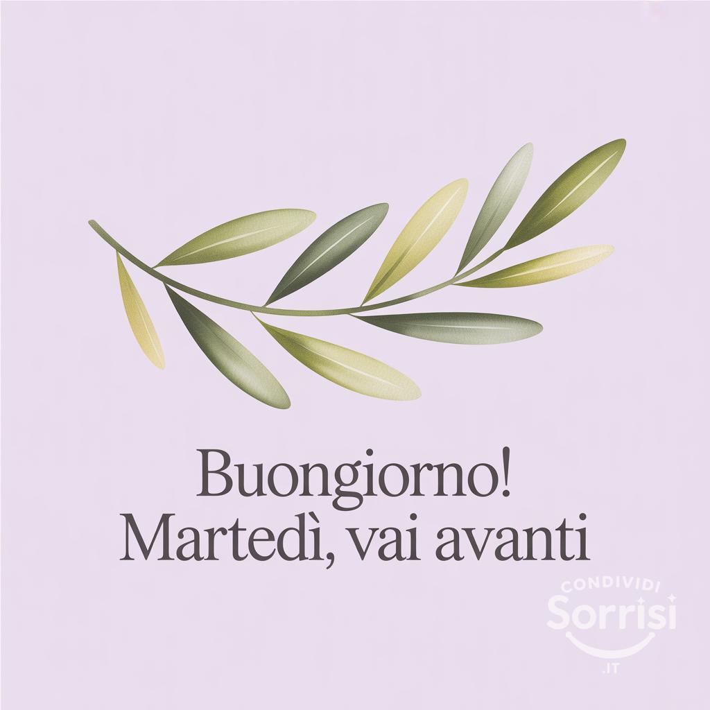 Buongiorno! Martedì, vai avanti