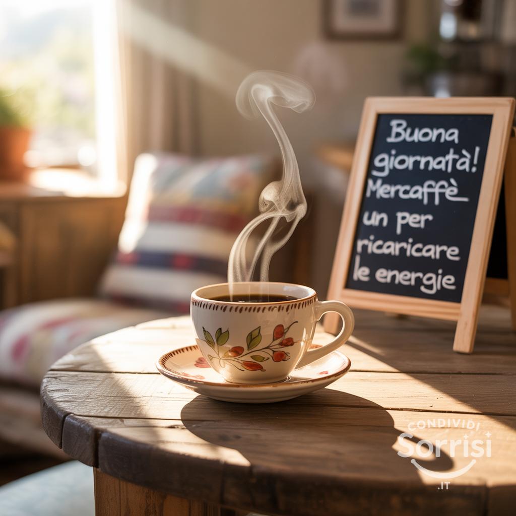 Buona giornata! Mercoledì, un caffè per ricaricare le energie