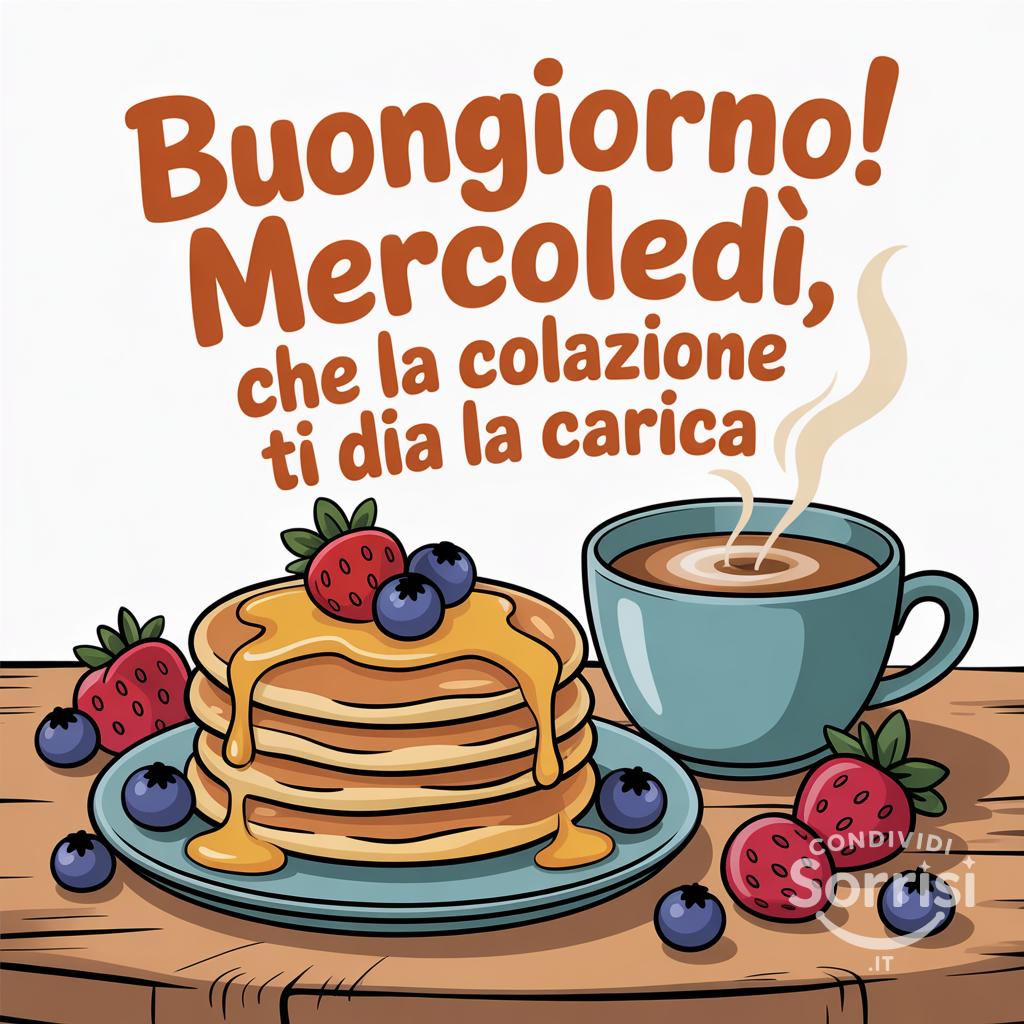 Buongiorno! Mercoledì, che la colazione ti dia la carica