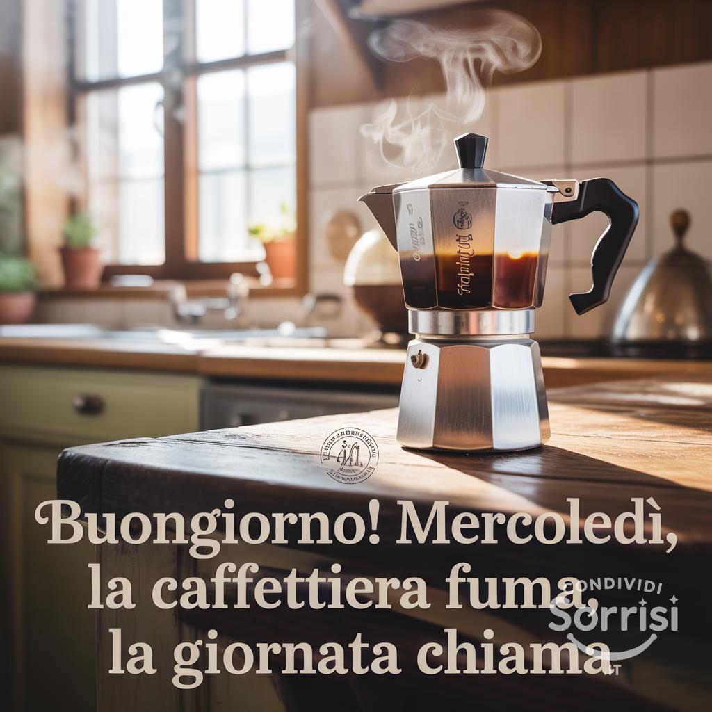 Buongiorno! Mercoledì, la caffettiera fuma, la giornata chiama