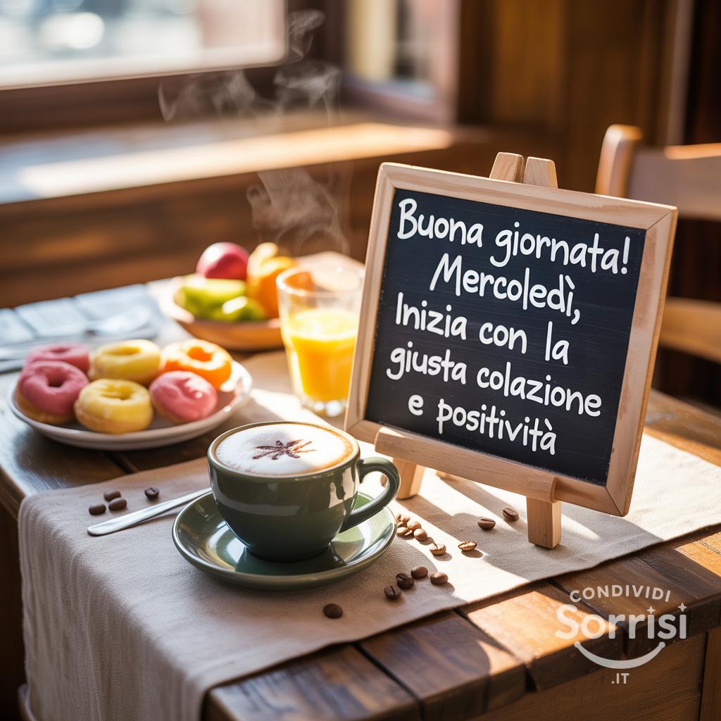 Buona giornata! Mercoledì, inizia con la giusta colazione e positività