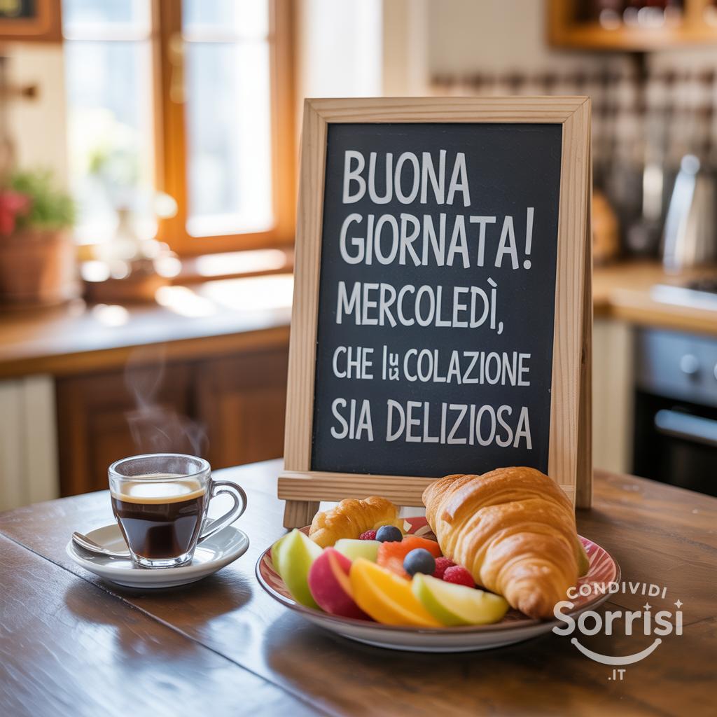 Buona giornata! Mercoledì, che la tua colazione sia deliziosa