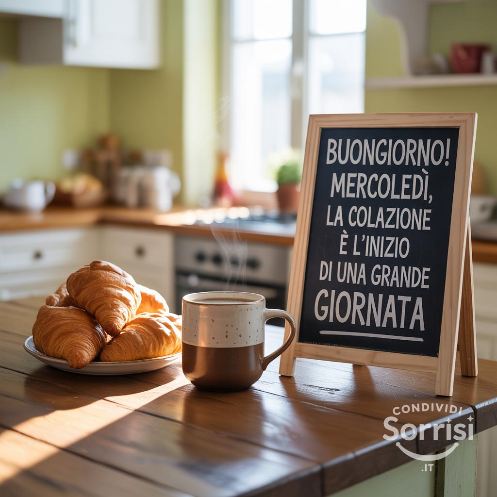 Buongiorno! Mercoledì, la colazione è l'inizio di una grande giornata