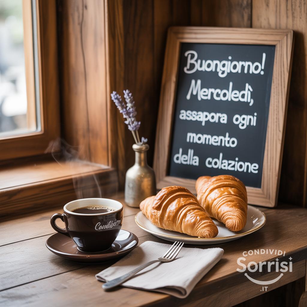 Buongiorno! Mercoledì, assapora ogni momento della colazione