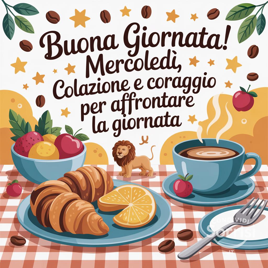 Buona giornata! Mercoledì, colazione e coraggio per affrontare la giornata