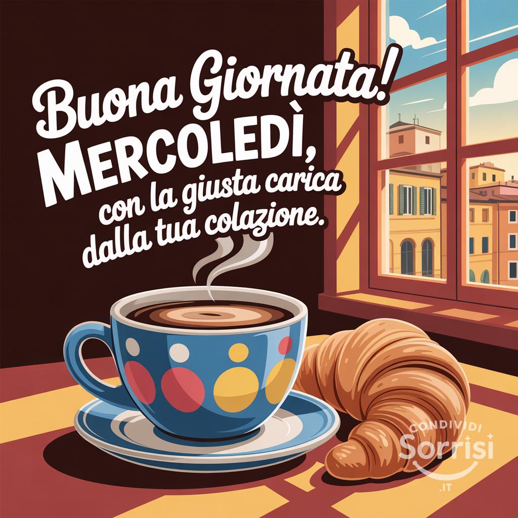 Buona giornata! Mercoledì, con la giusta carica dalla tua colazione