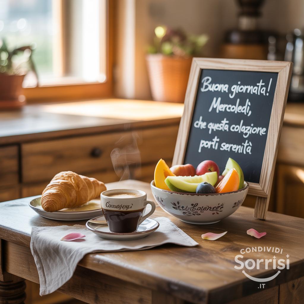 Buona giornata! Mercoledì, che questa colazione porti serenità