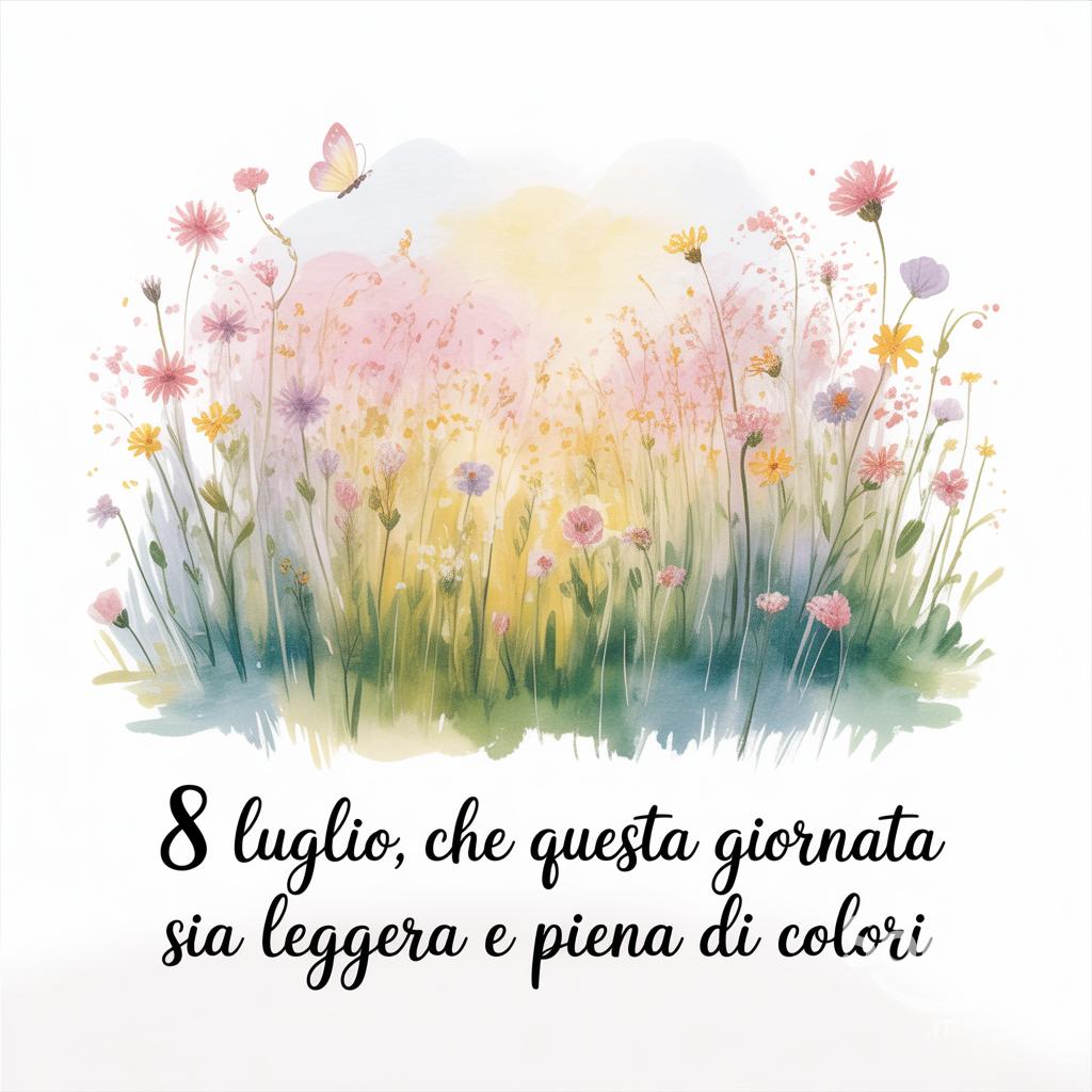 8 Luglio, che questa giornata sia leggera e piena di colori