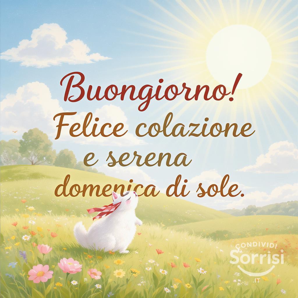 Buongiorno! Felice colazione e serena domenica di sole
