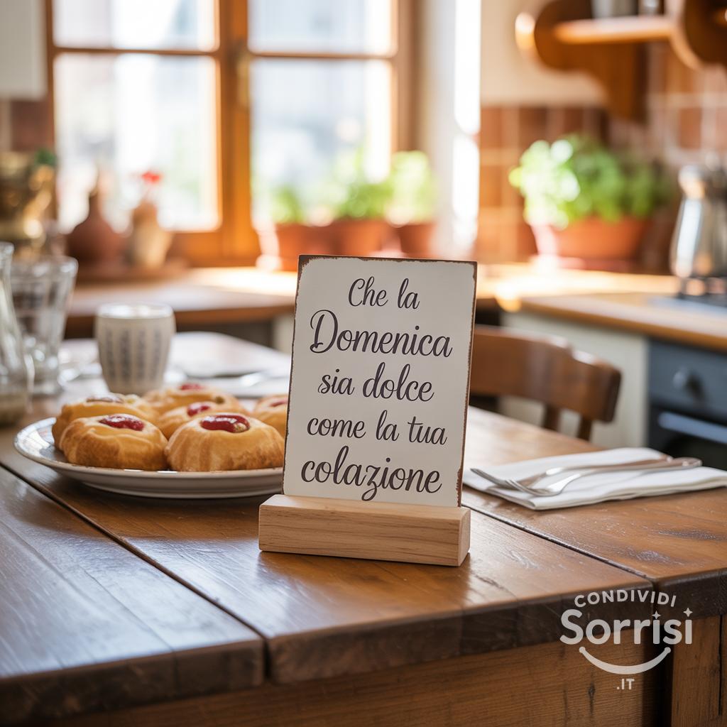 Che la domenica sia dolce come la tua colazione