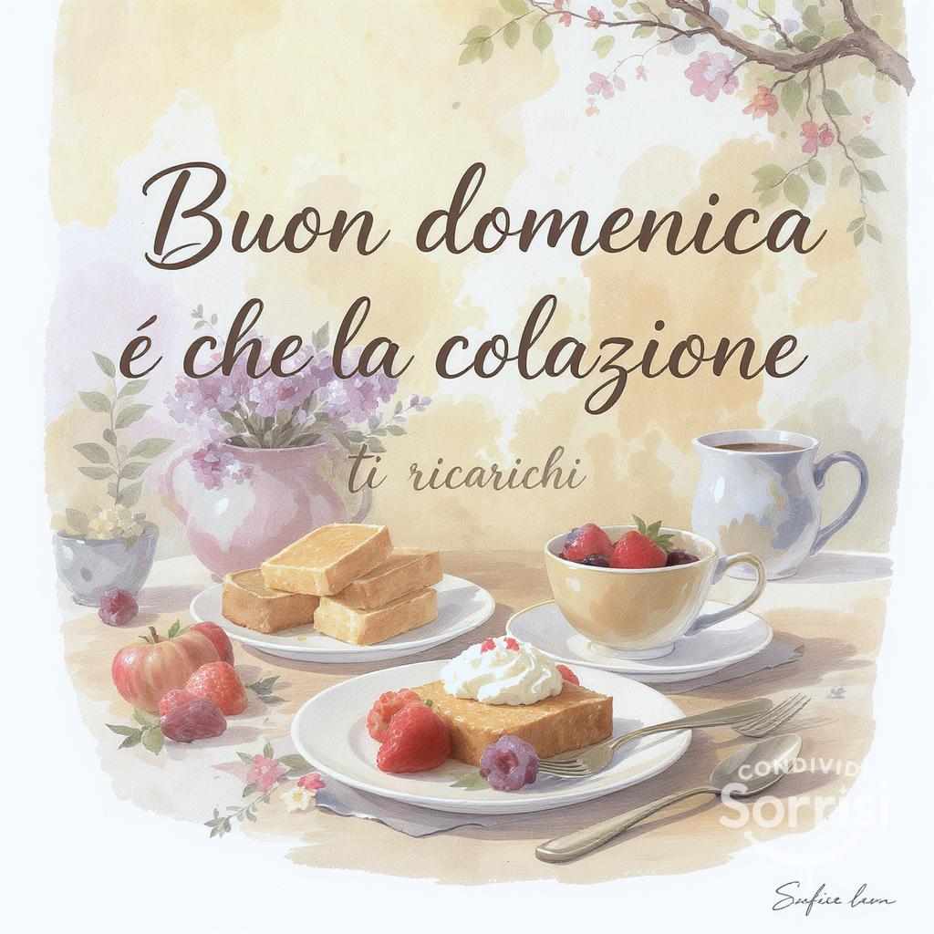 Buona domenica e che la colazione ti ricarichi