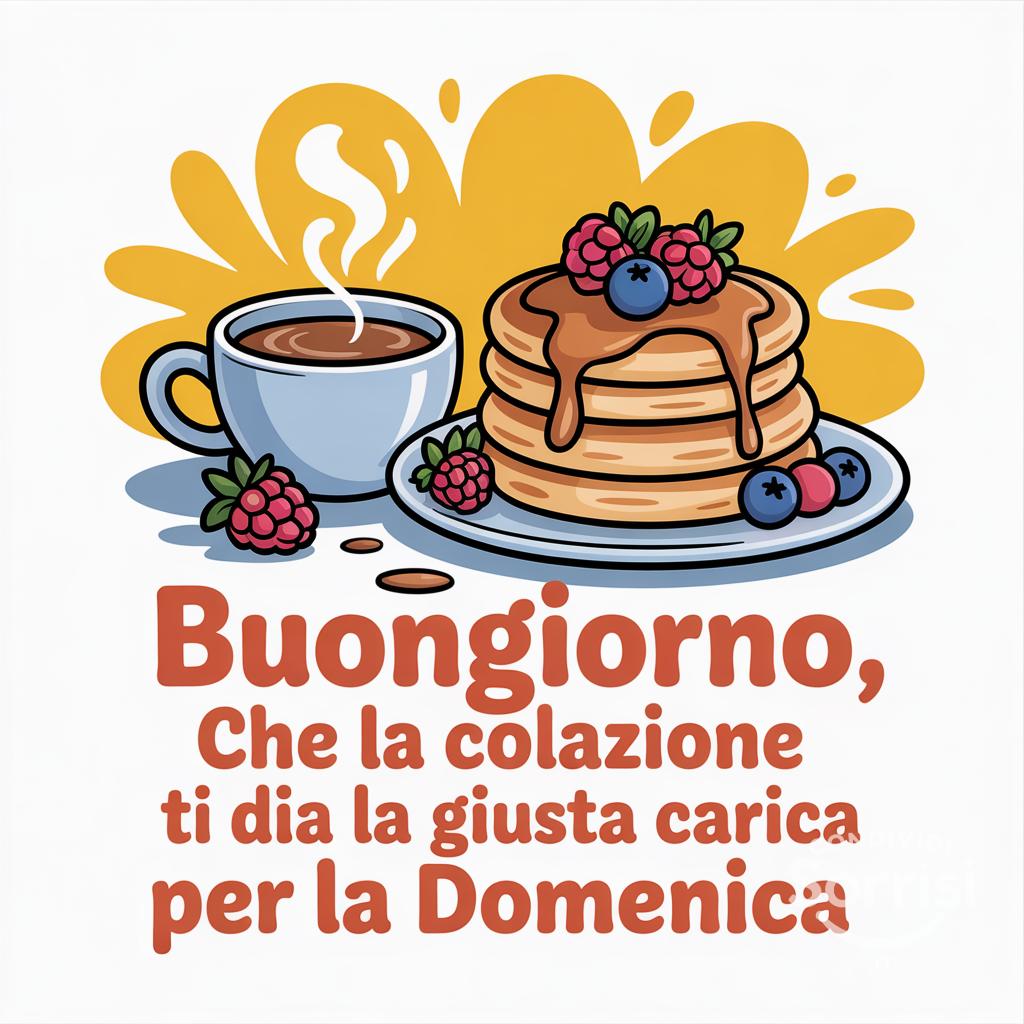 Buongiorno, che la colazione ti dia la giusta carica per la domenica