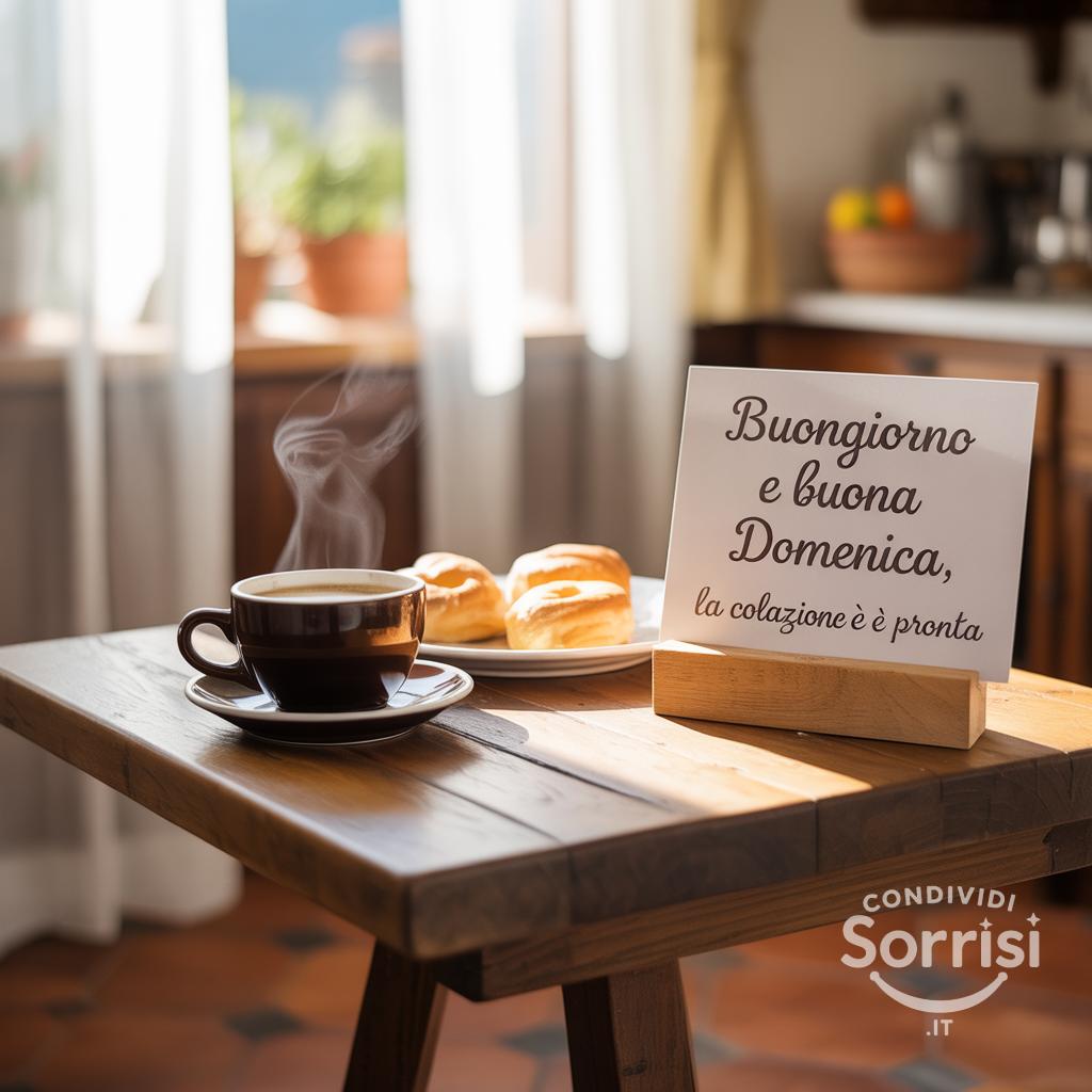Buongiorno e buona domenica, la colazione è pronta