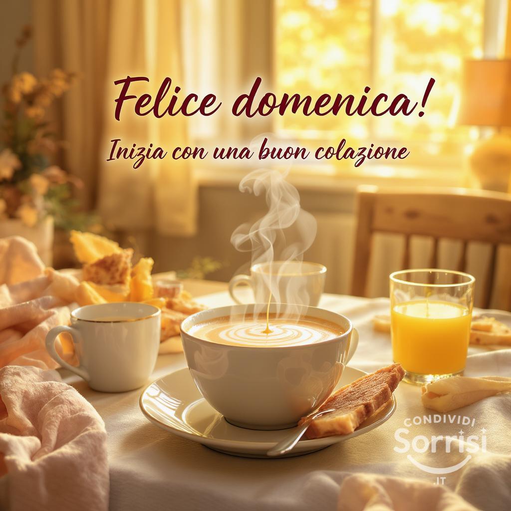 Felice domenica! Inizia con una buona colazione