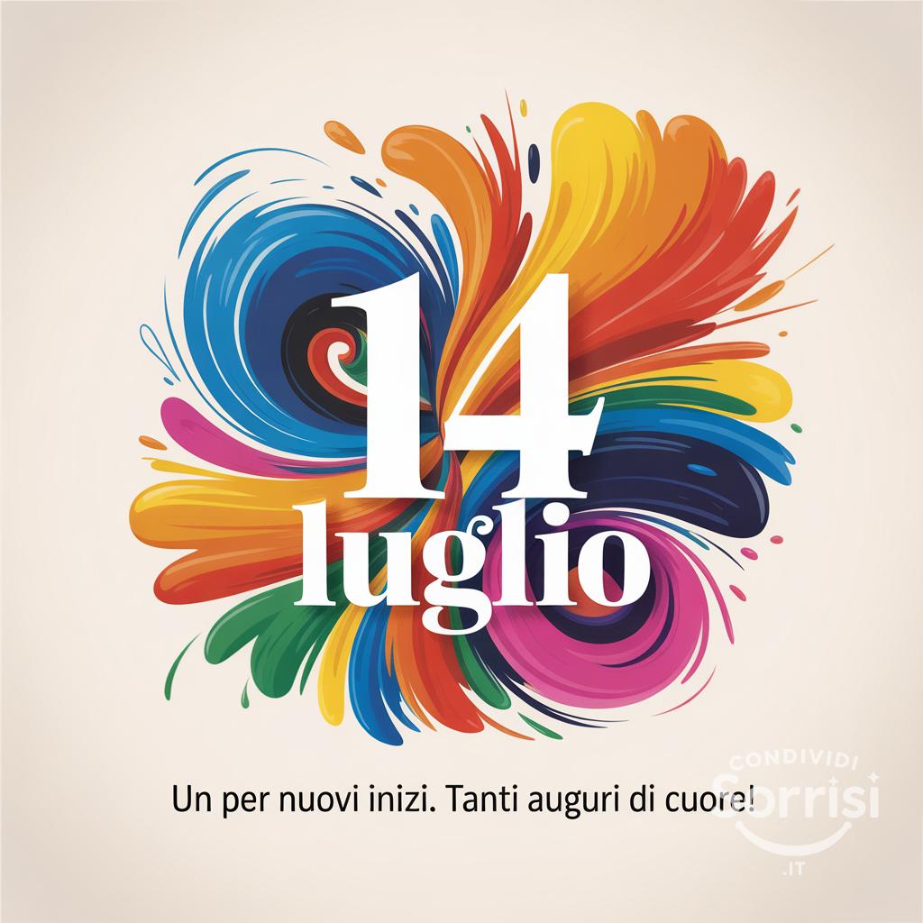 14 luglio: un  per nuovi inizi. Tanti auguri di cuore!
