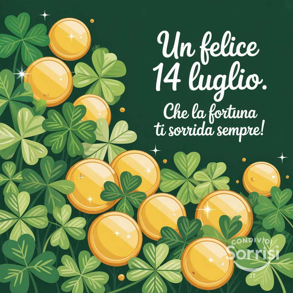 Un felice  14 luglio. Che la fortuna ti sorrida sempre!