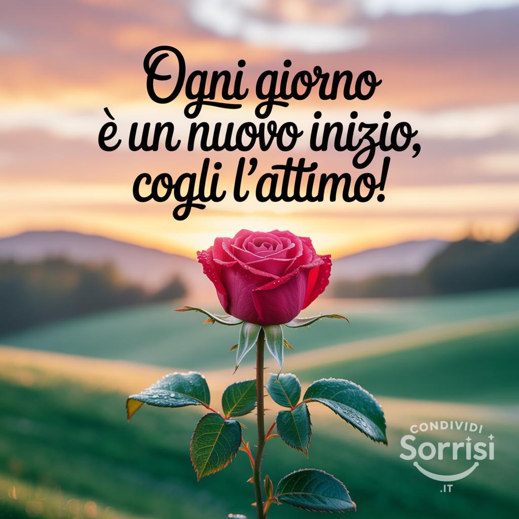 Ogni giorno è un nuovo inizio, cogli l'attimo!