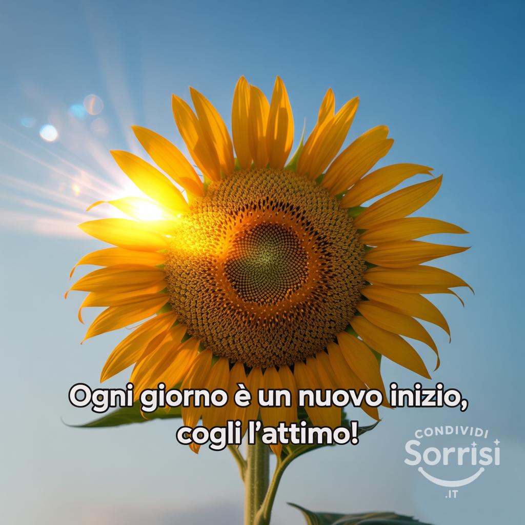Ogni giorno è un nuovo inizio, cogli l'attimo!