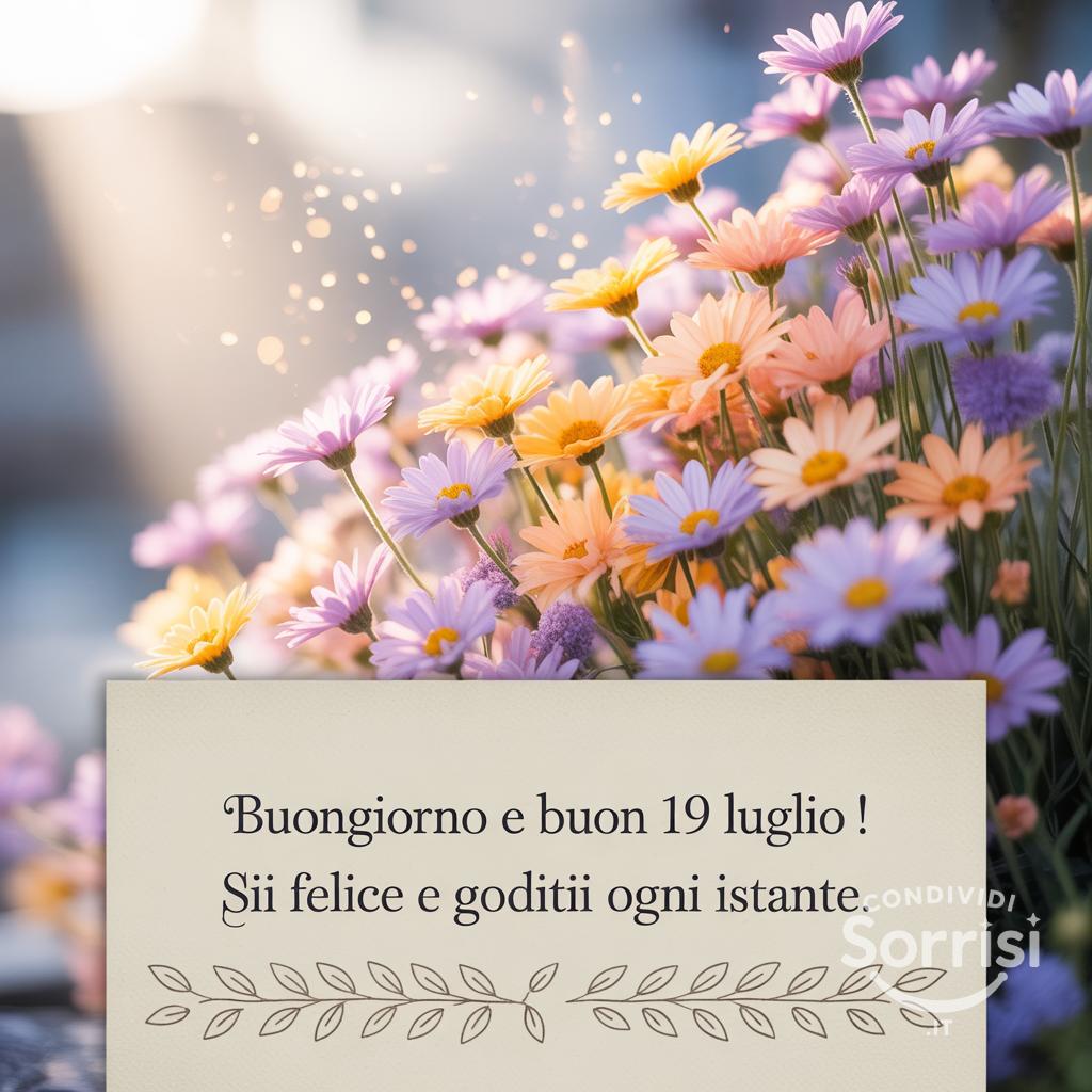 Buongiorno e buon  19 luglio ! Sii felice e goditi ogni istante.