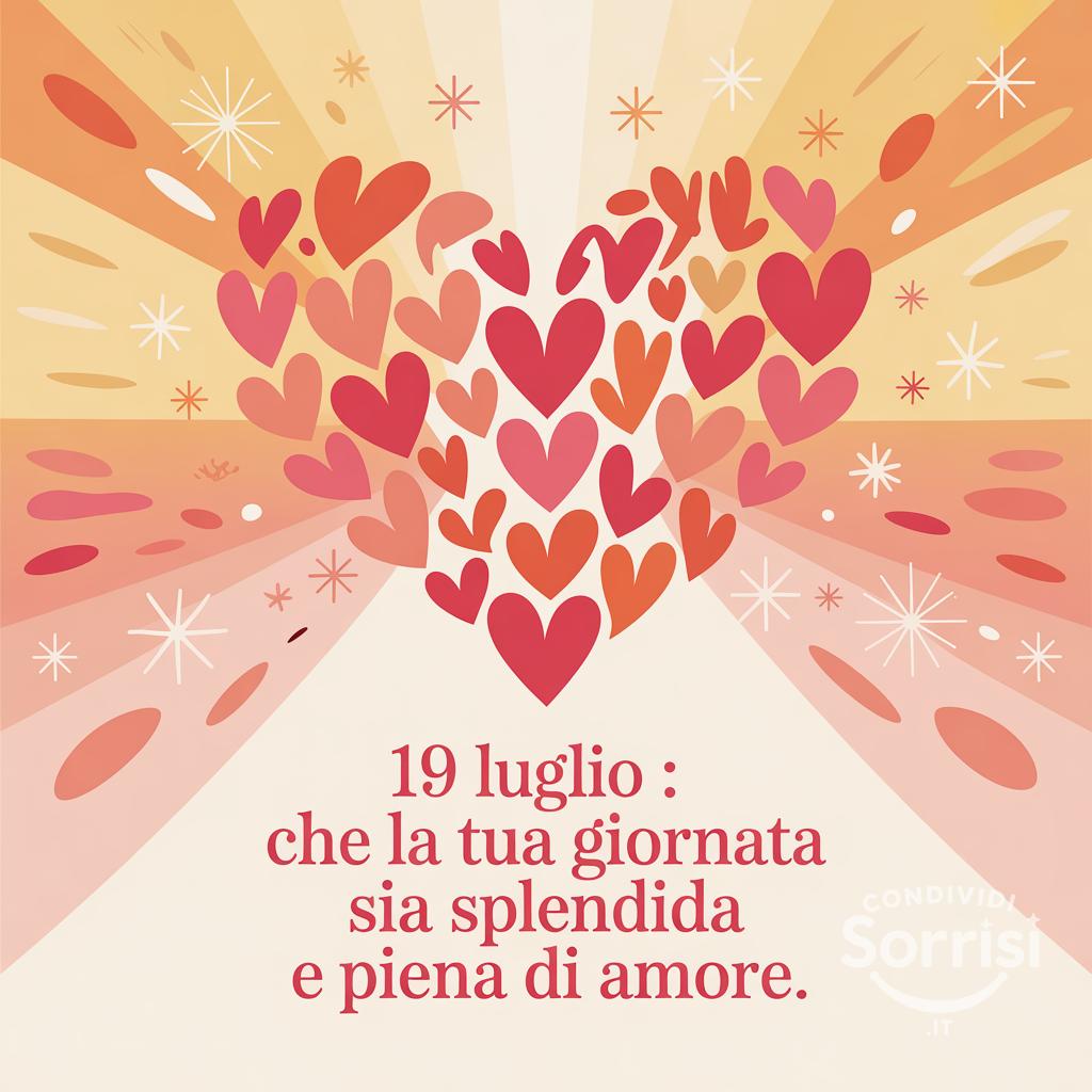 19 luglio : che la tua giornata sia splendida e piena di amore.