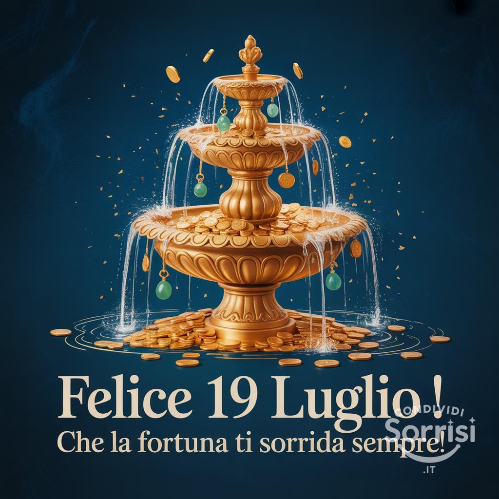 Felice  19 luglio ! Che la fortuna ti sorrida sempre!