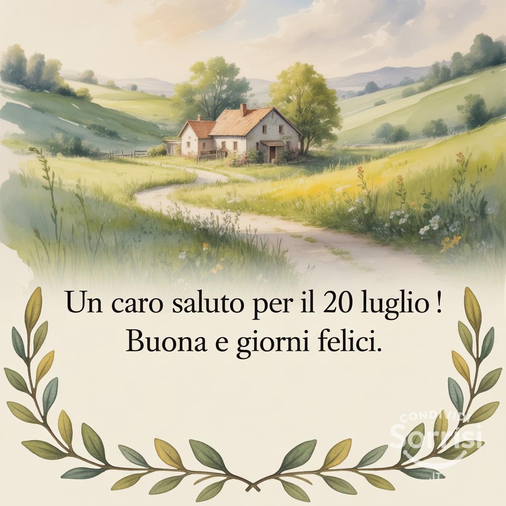 Un caro saluto per il 20 luglio ! Buona  e giorni felici.