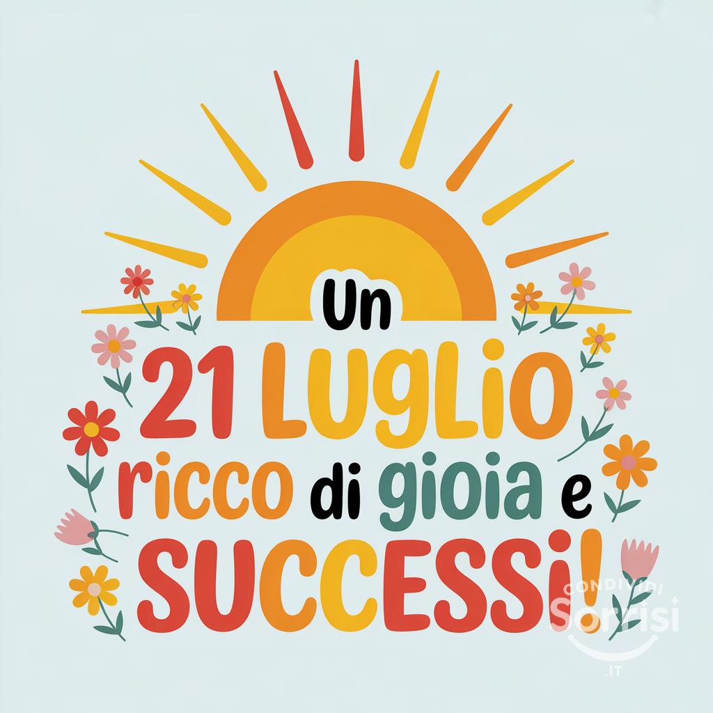 Un  21 luglio  ricco di gioia e successi!
