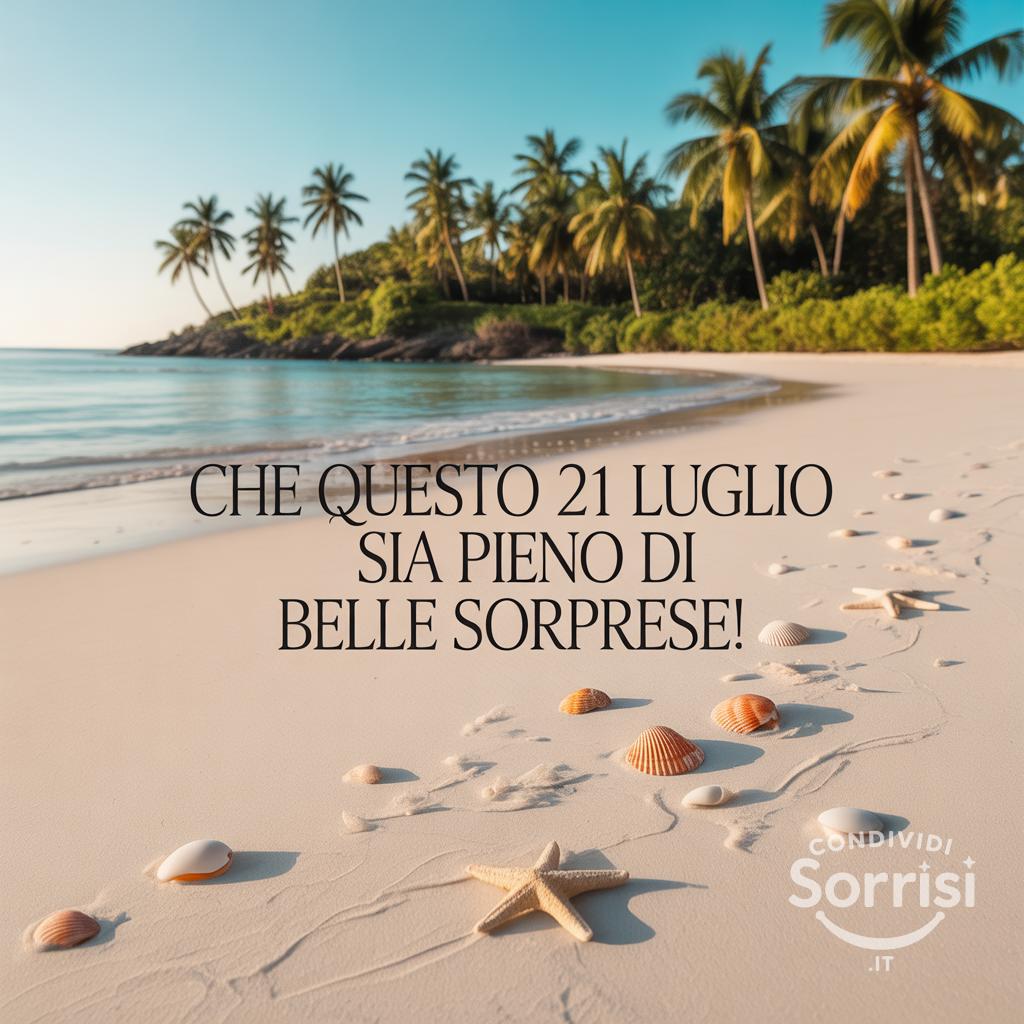 Che questo  21 luglio  sia pieno di belle sorprese!