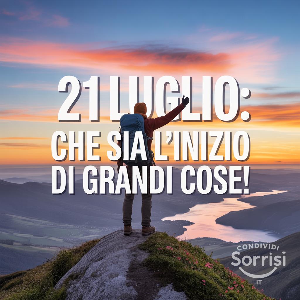 21 luglio : che sia l'inizio di grandi cose!