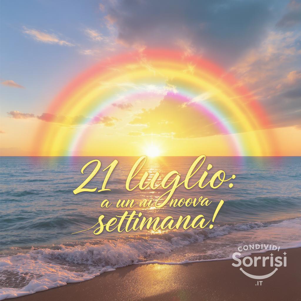 21 luglio : benvenuto a una nuova settimana!