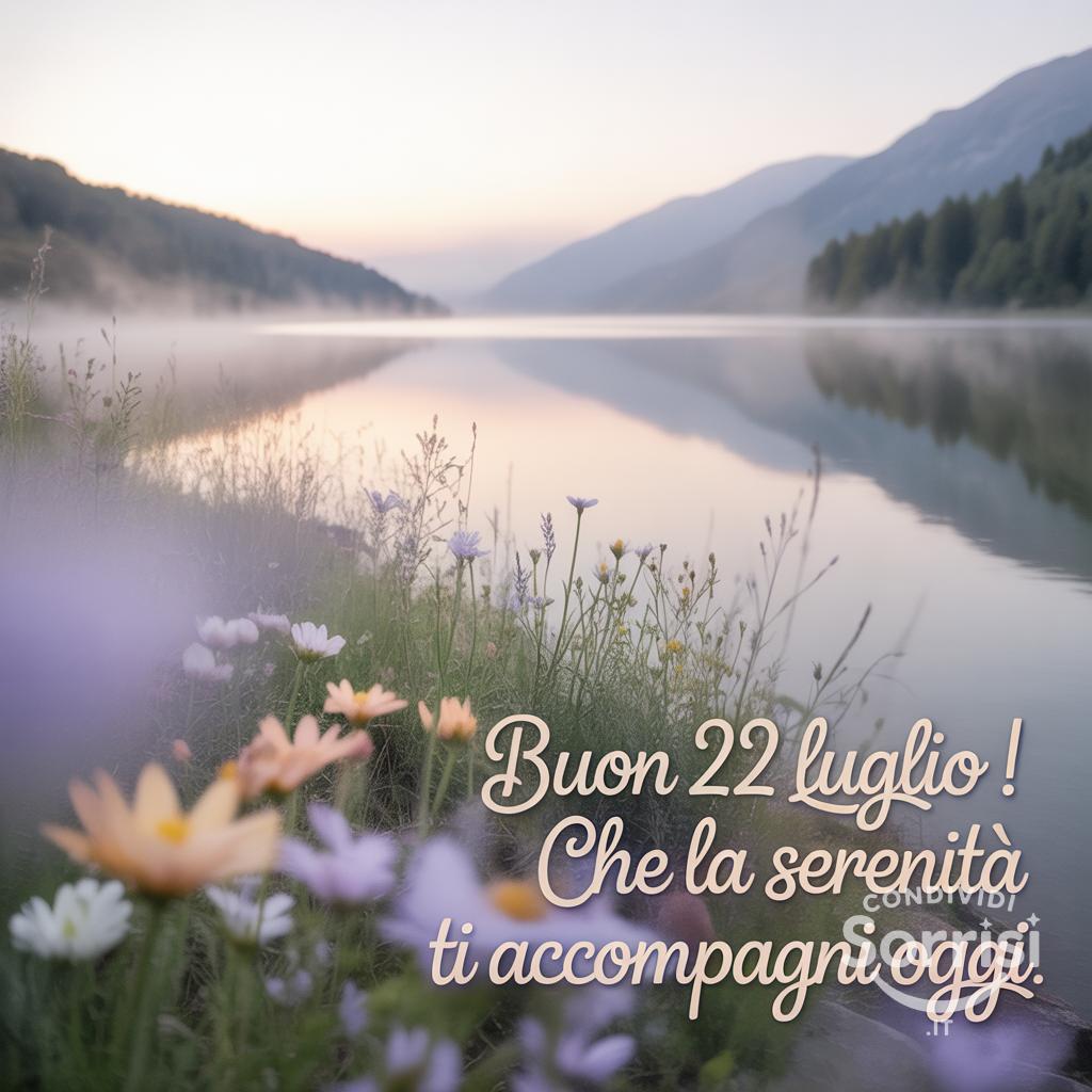 Buon  22 luglio ! Che la serenità ti accompagni oggi.
