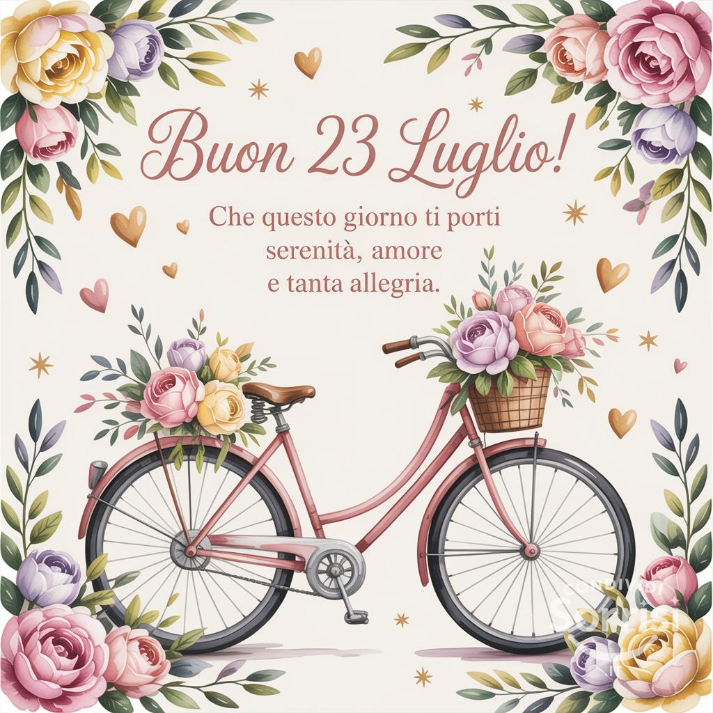 Buon  23 luglio! Che questo giorno ti porti serenità, amore e tanta allegria.