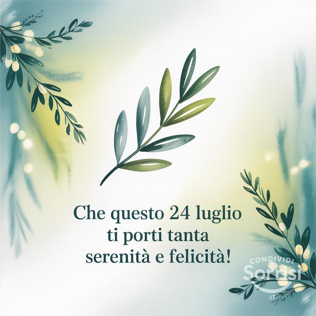 Che questo  24 luglio  ti porti tanta serenità e felicità!