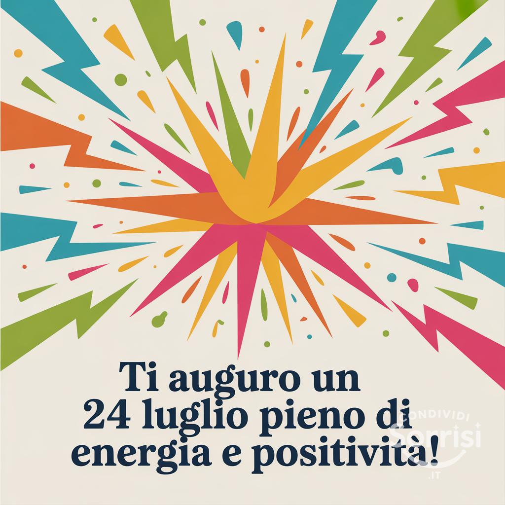 Ti auguro un  24 luglio  pieno di energia e positività!