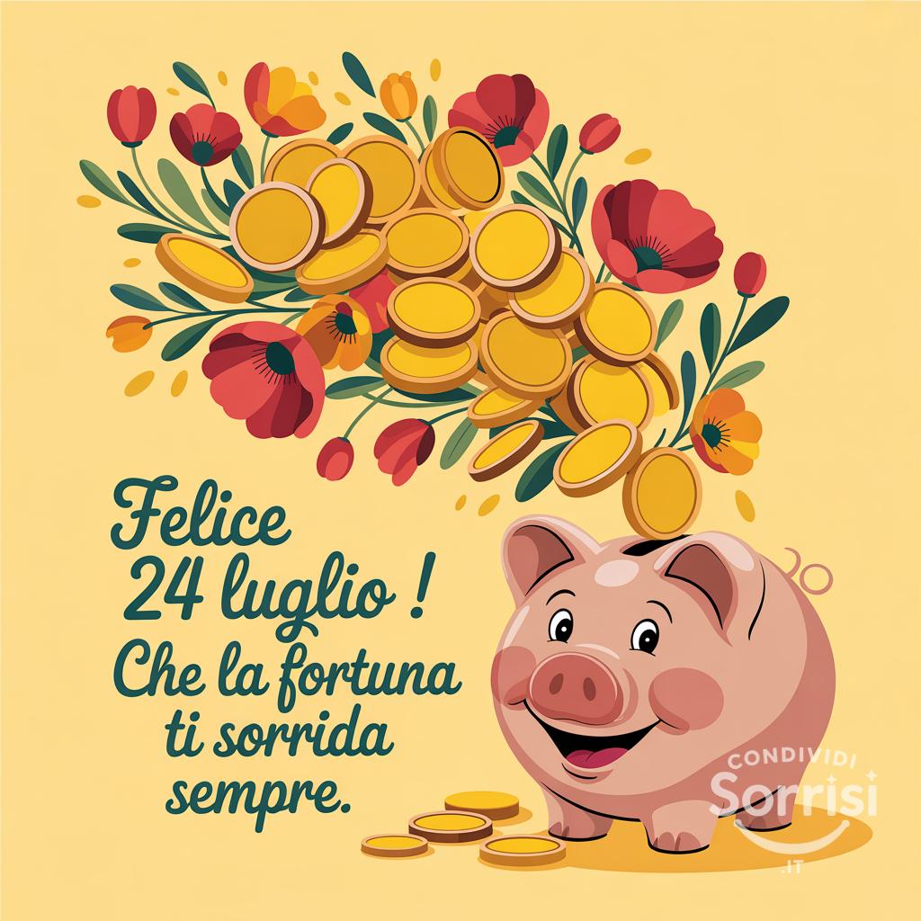 Felice  24 luglio ! Che la fortuna ti sorrida sempre.