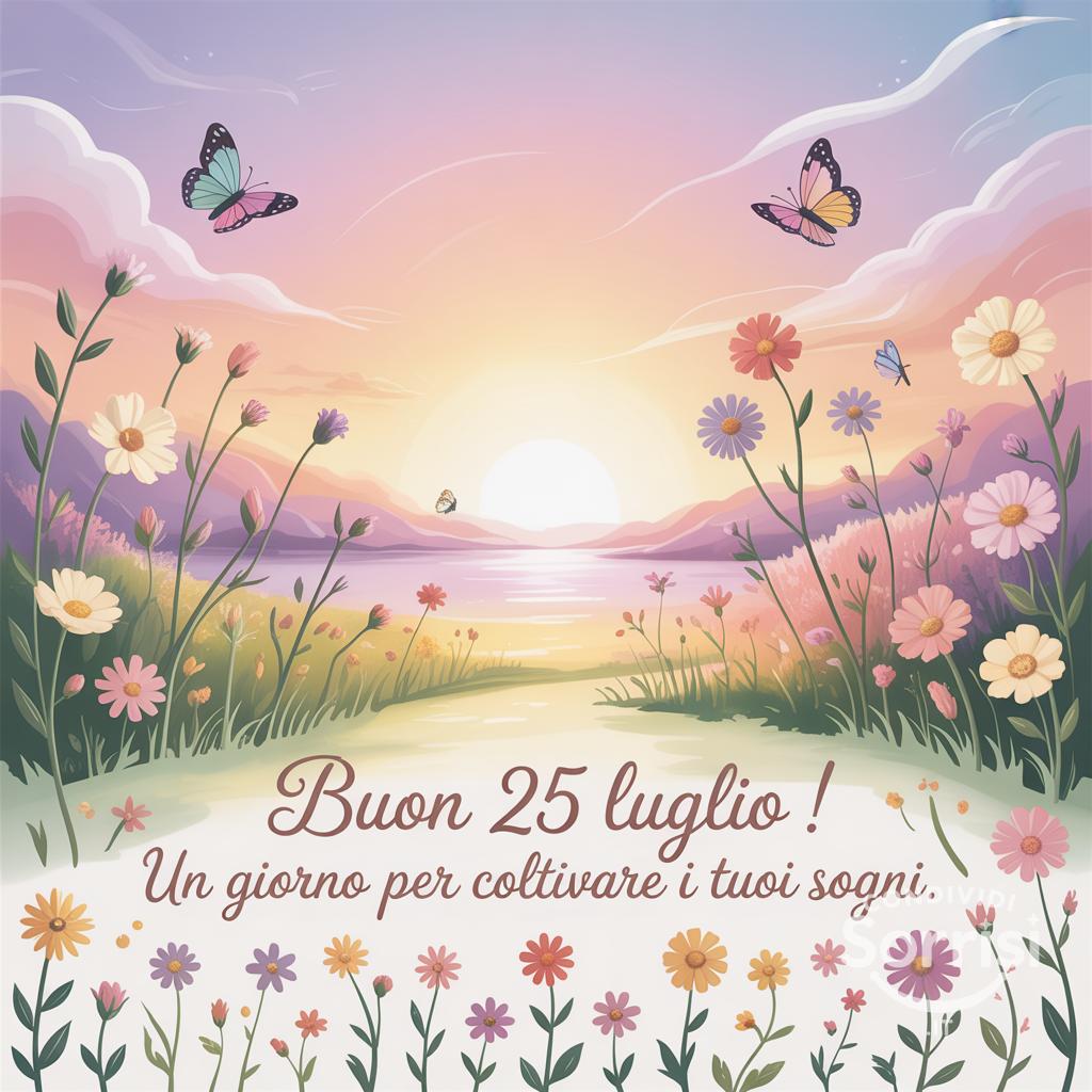 Buon  25 luglio ! Un giorno per coltivare i tuoi sogni.