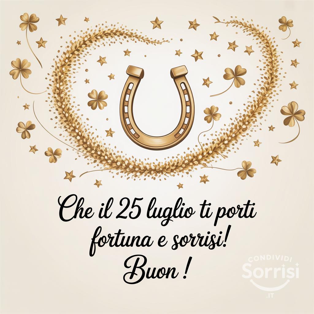 Che il 25 luglio  ti porti fortuna e sorrisi! Buon !