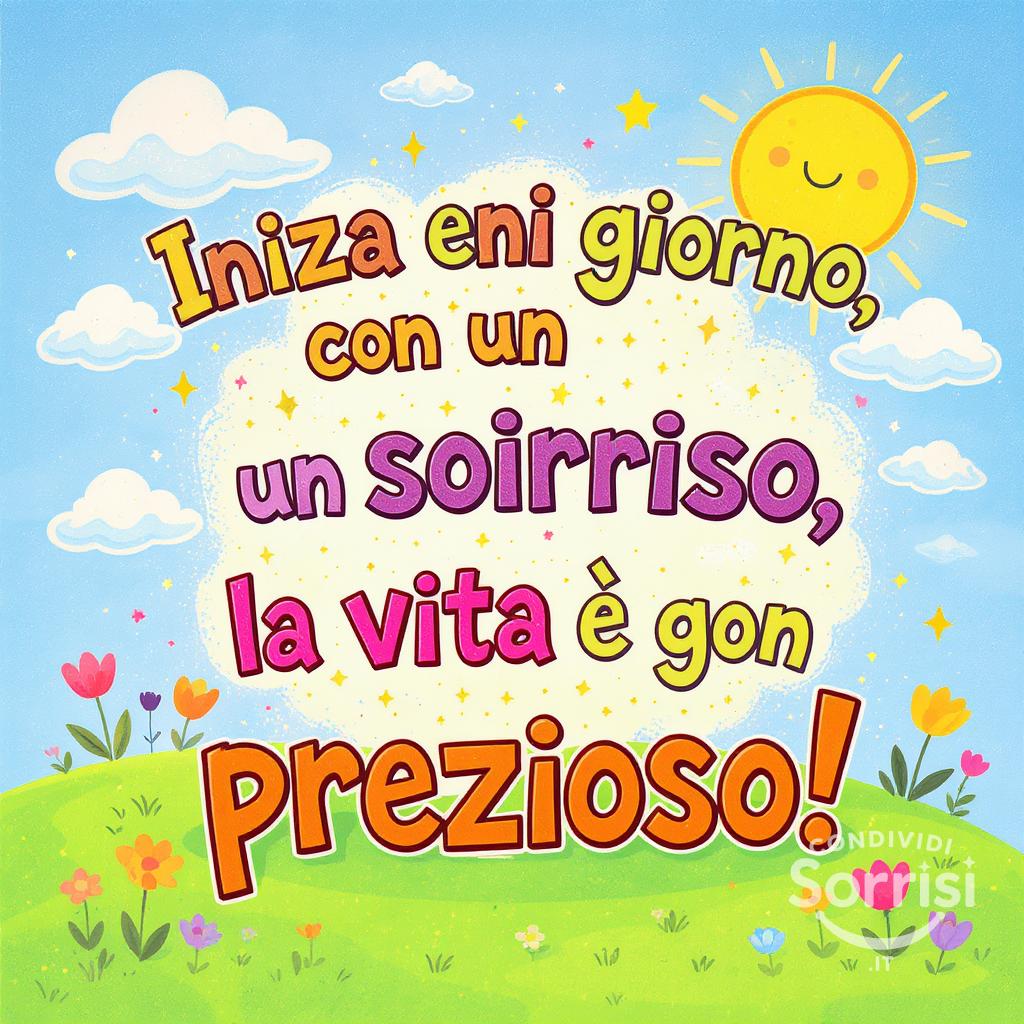 Inizia ogni giorno con un sorriso, la vita è un dono prezioso!