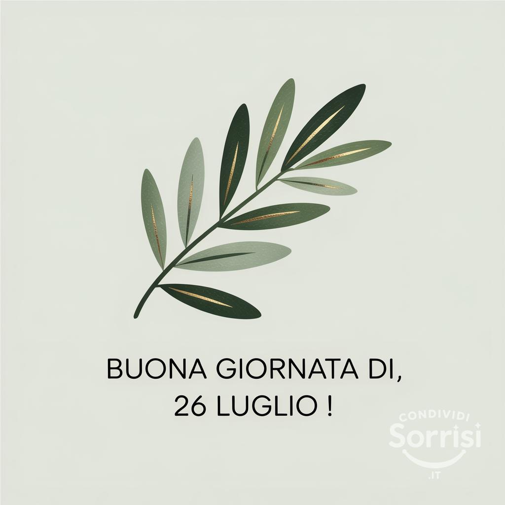 Buona giornata di , 26 luglio !