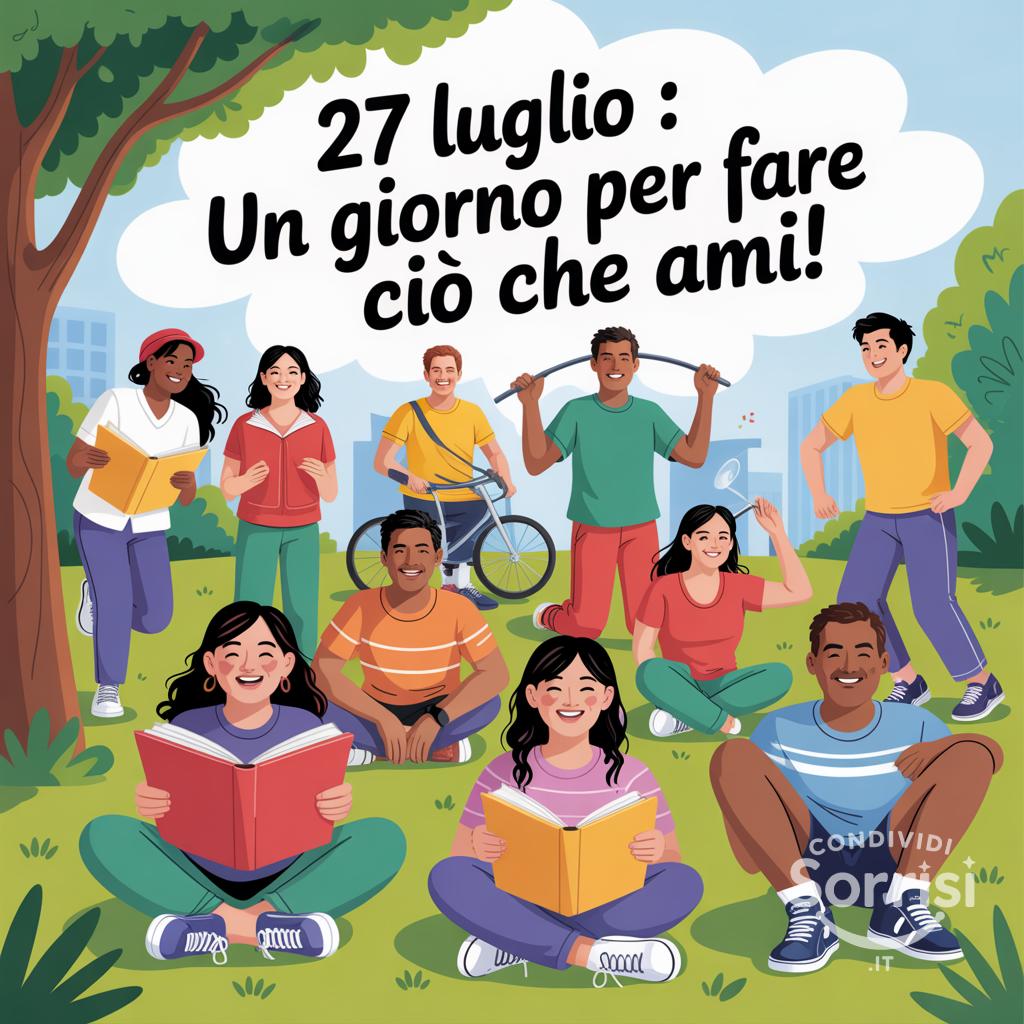 27 luglio : un giorno per fare ciò che ami!