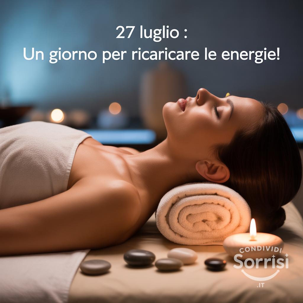 27 luglio : un giorno per ricaricare le energie!