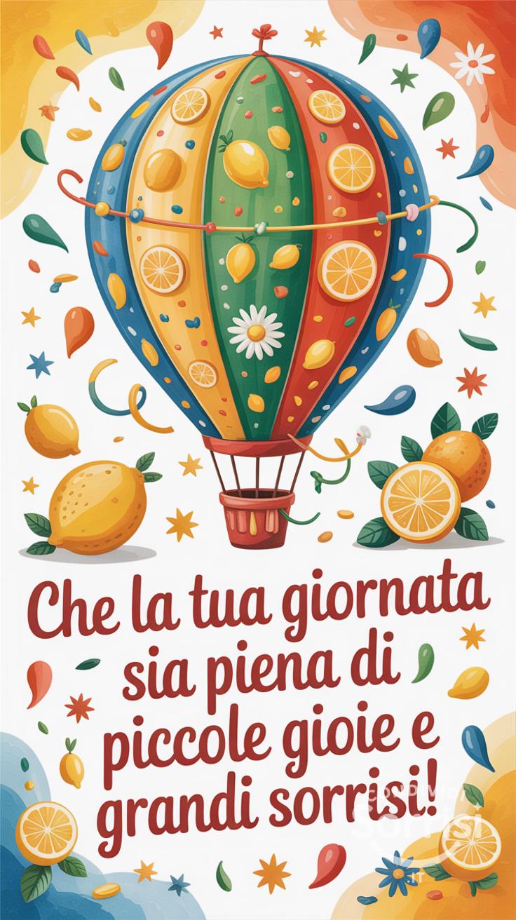 Che la tua giornata sia piena di piccole gioie e grandi sorrisi!